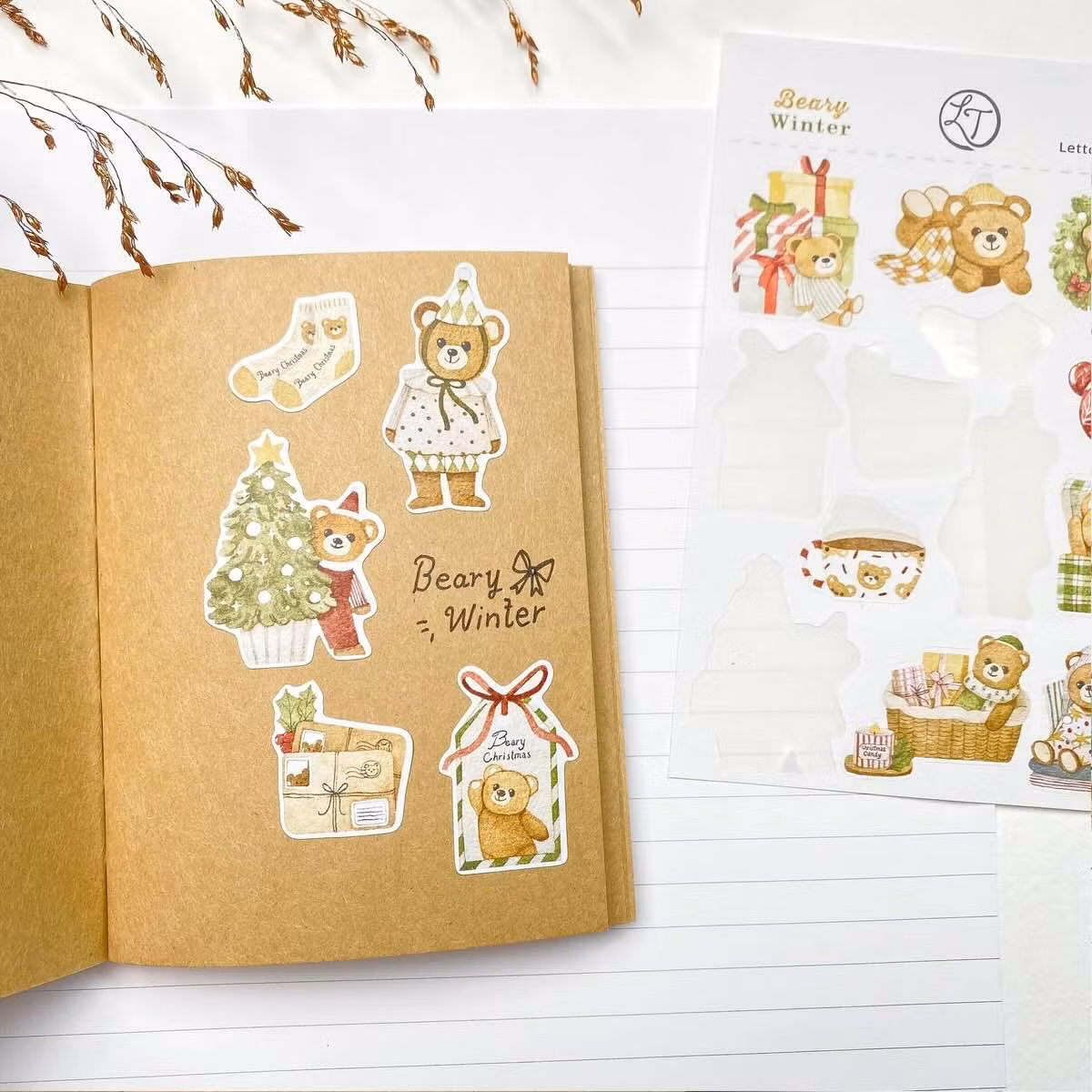 Stickers Lettoon - Beary Winter