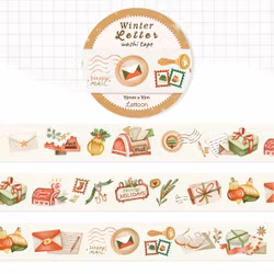 Washi tape Lettoon - Winter Letter 15 mm