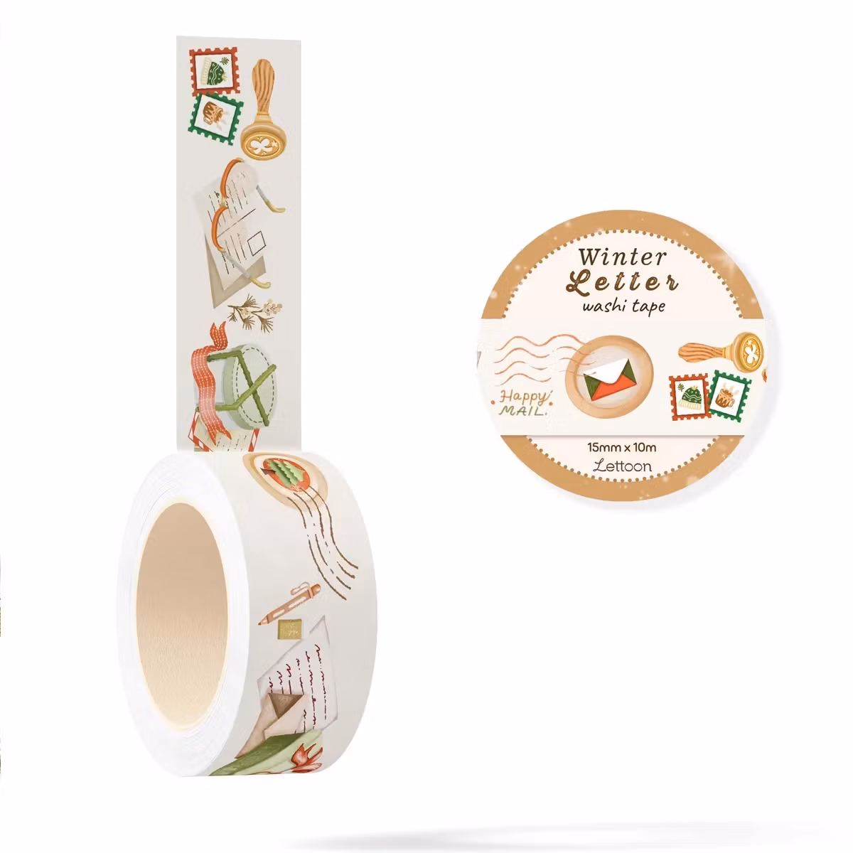 Washi tape Lettoon - Winter Letter 15 mm