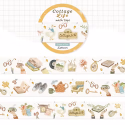 Washi tape Lettoon - Cottage Life 15 mm