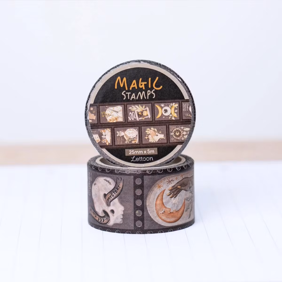 Washi tape Lettoon - Magic Stamps 25 mm