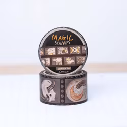 Washi tape Lettoon - Magic Stamps 25 mm