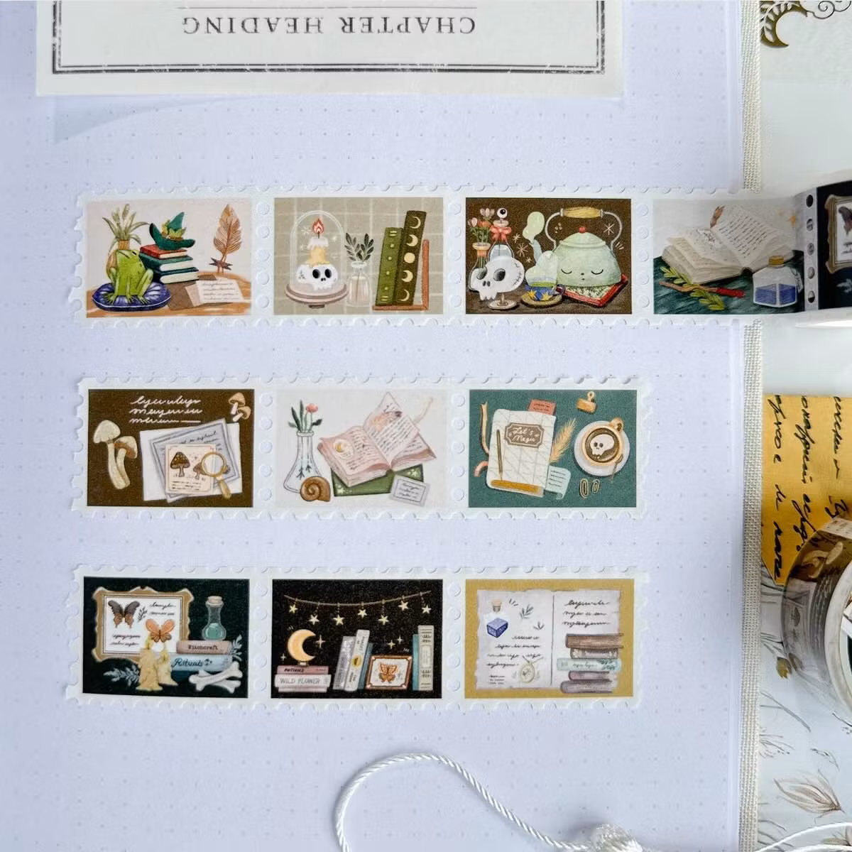 Washi tape Lettoon - Magic Reading Stamps 25 mm