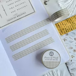 Washi tape Lettoon - Peace of Mind Grid 15 mm