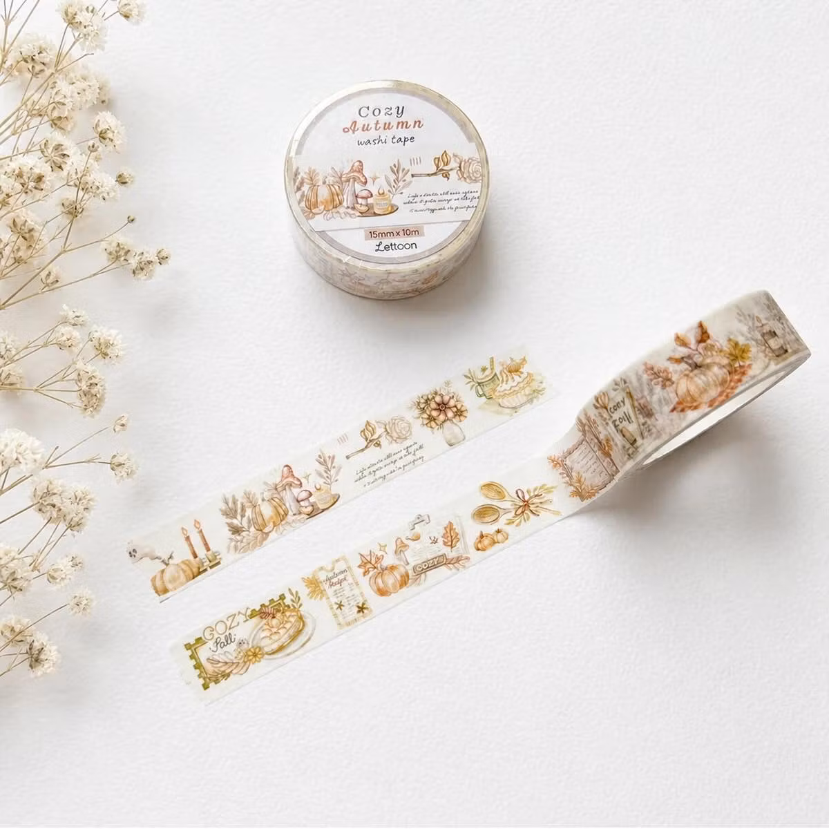 Washi tape Lettoon - Cozy Autumn 15 mm