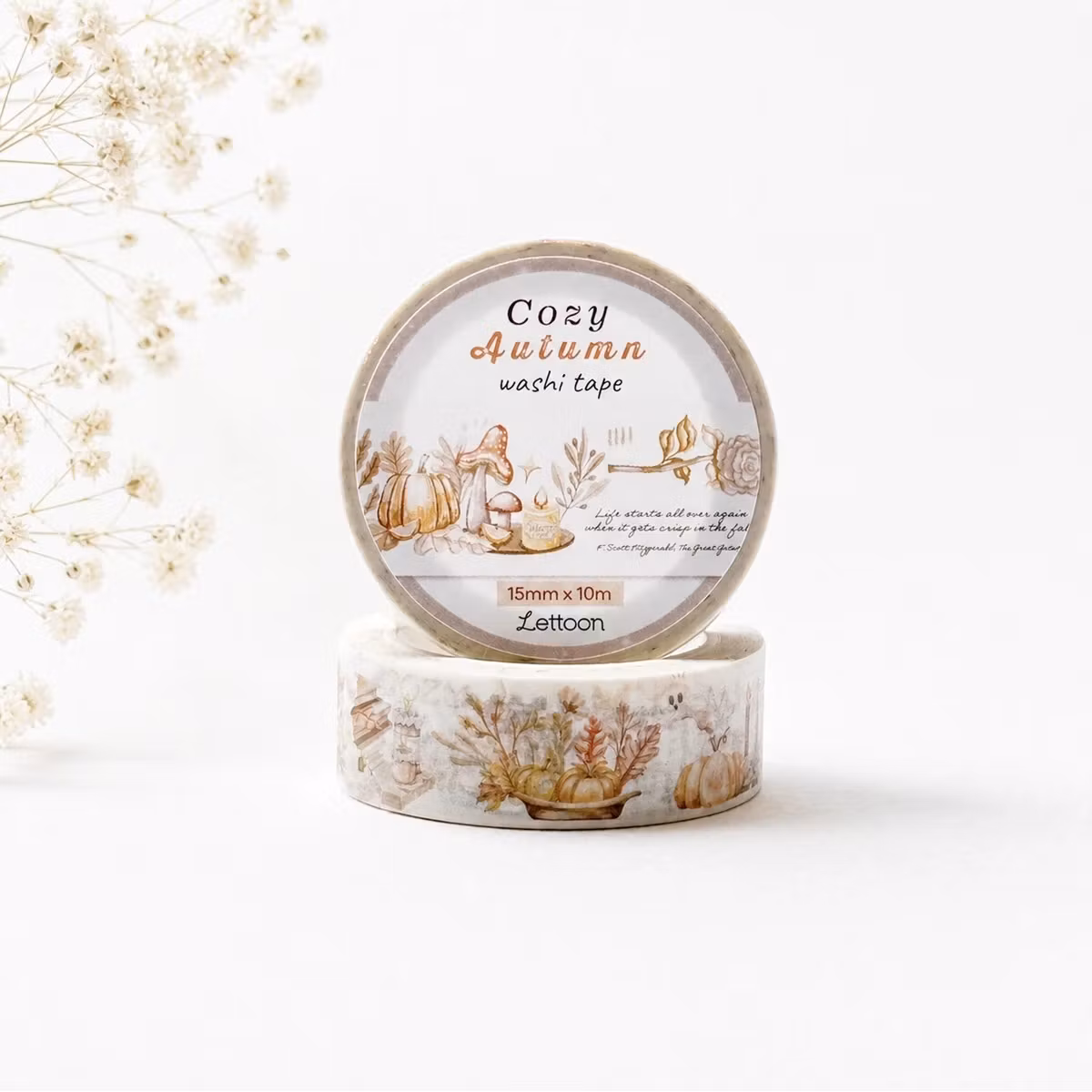 Washi tape Lettoon - Cozy Autumn 15 mm
