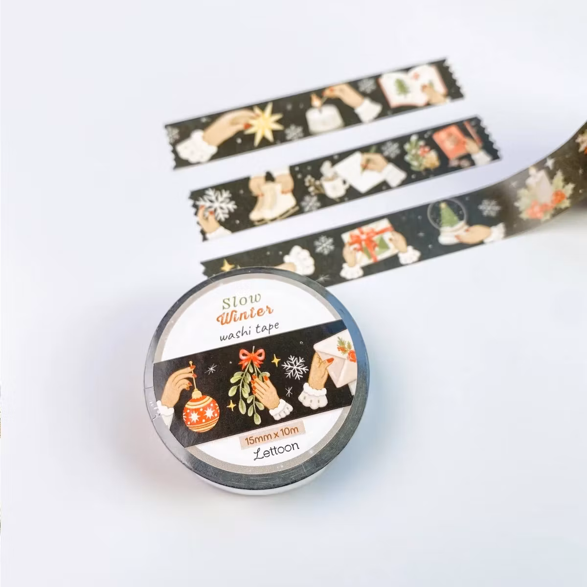 Washi tape Lettoon - Slow Winter 15 mm