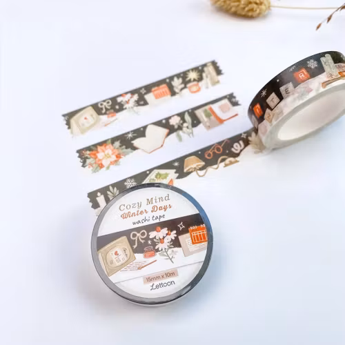Washi tape Lettoon - Winter Days 15 mm