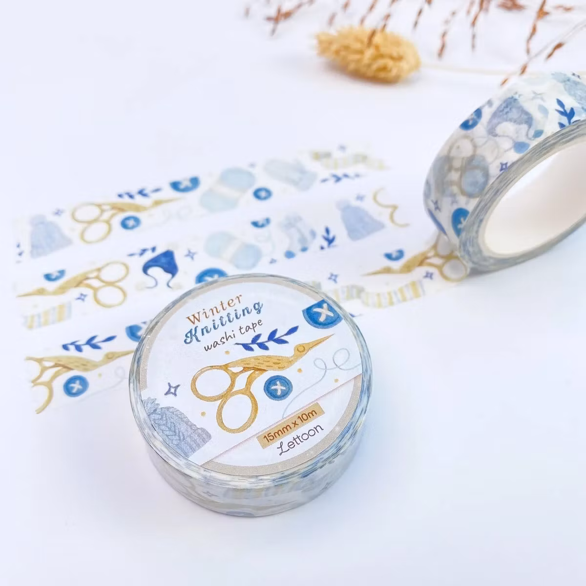 Washi tape Lettoon - Winter Knitting 15 mm