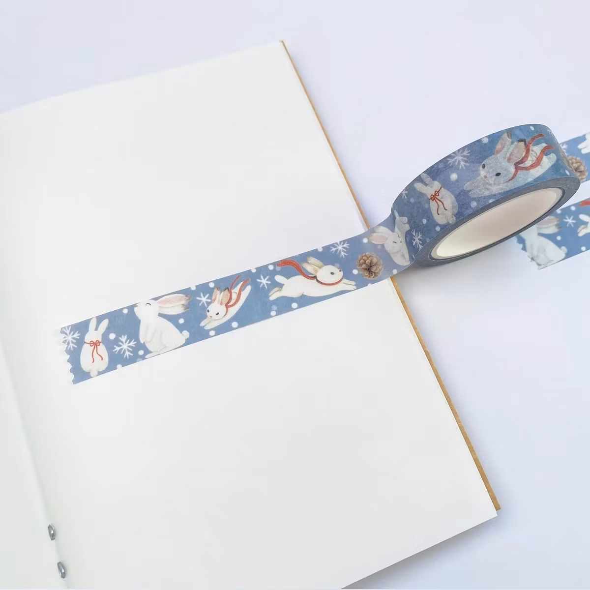 Washi tape Lettoon - Snow Bunnies 15 mm