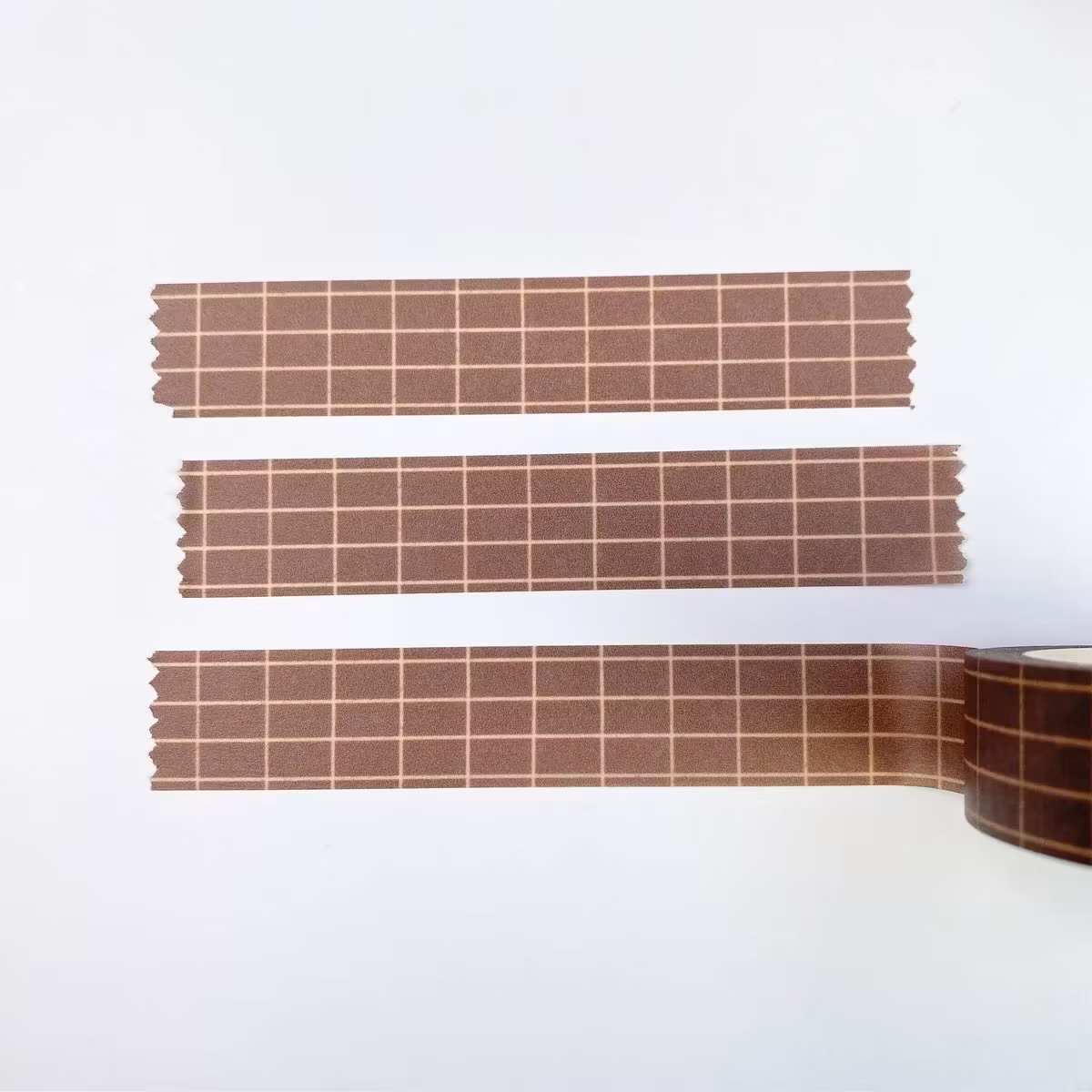 Washi tape Lettoon - Cinnamon Hot Chocolate Grid 15 mm