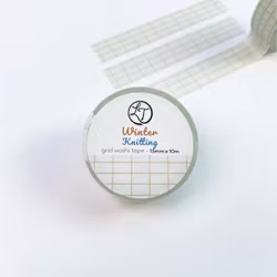 Washi tape Lettoon - Winter Knitting Grid 15 mm