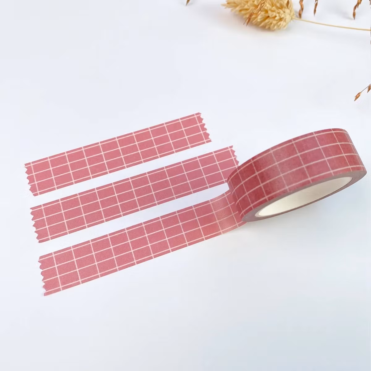 Washi tape Lettoon - Winter Berry Grid 15 mm