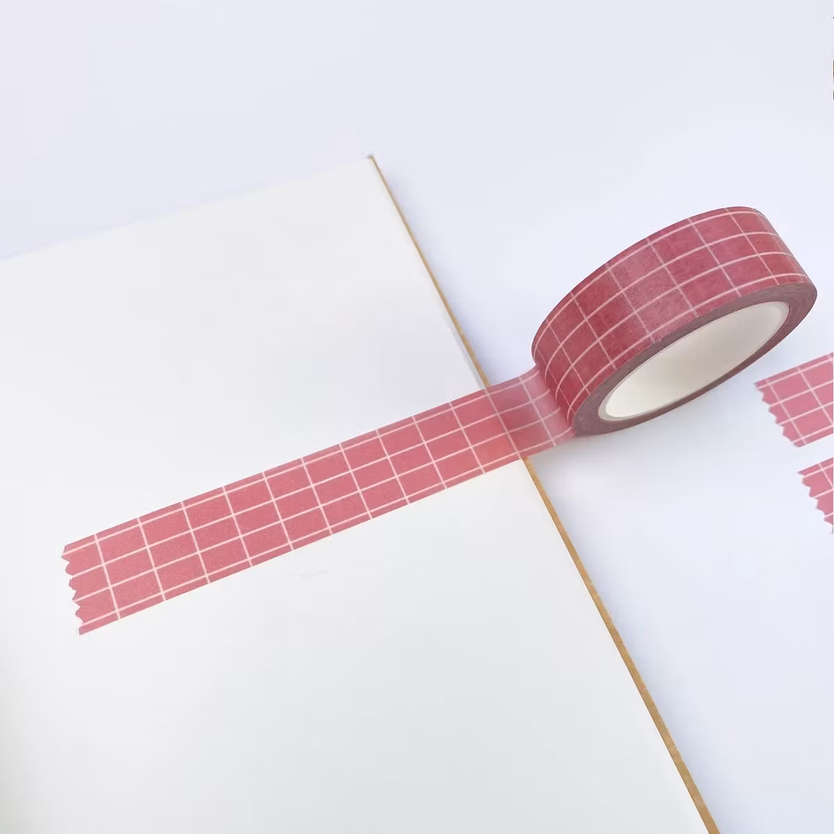 Washi tape Lettoon - Winter Berry Grid 15 mm