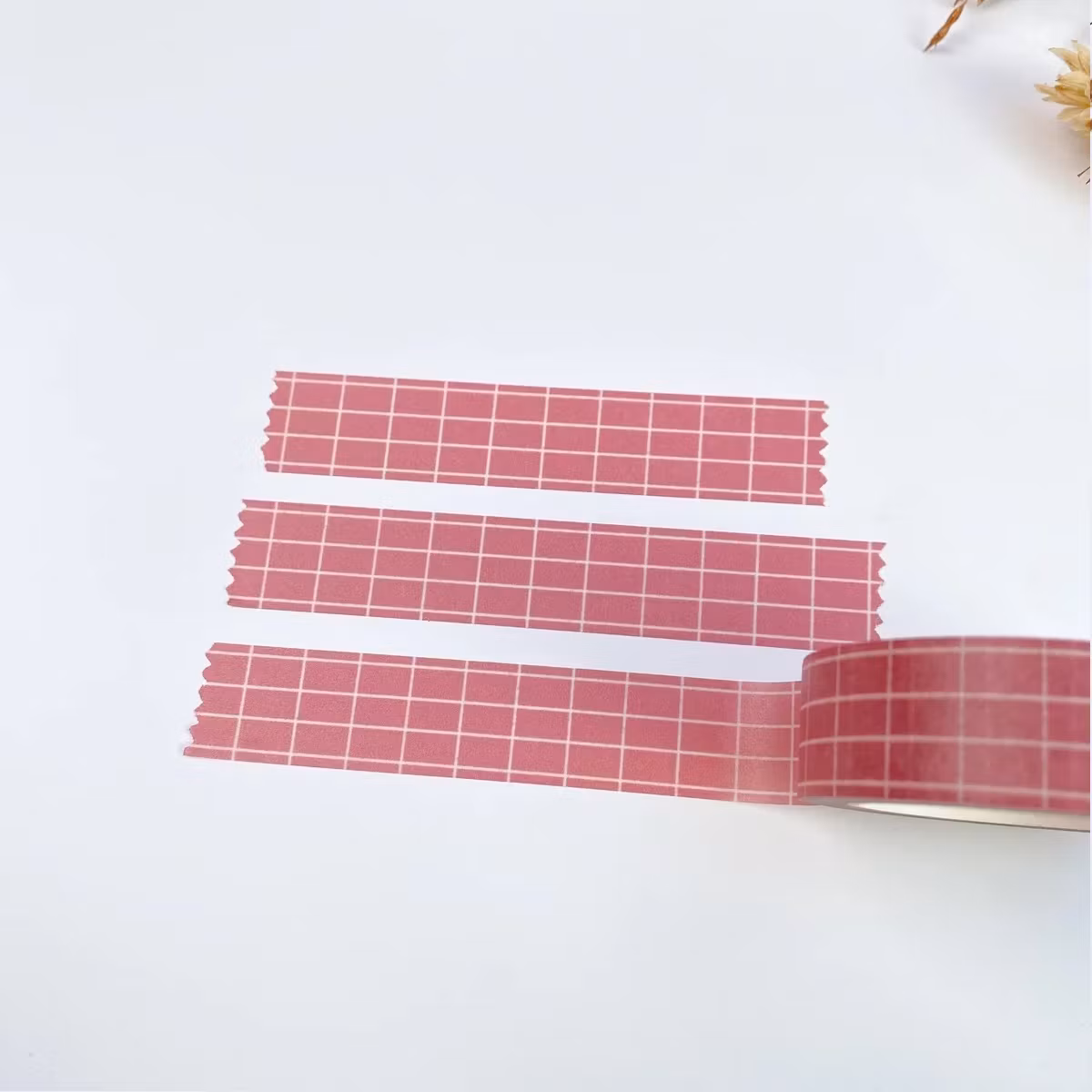 Washi tape Lettoon - Winter Berry Grid 15 mm