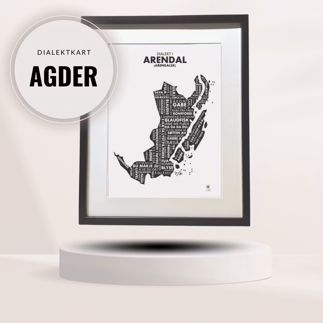 Dialektkart - Agder - VOIS Design