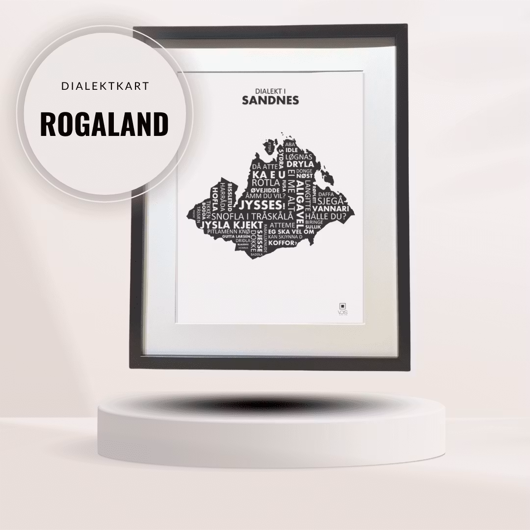 Dialektkart - Rogaland - VOIS Design