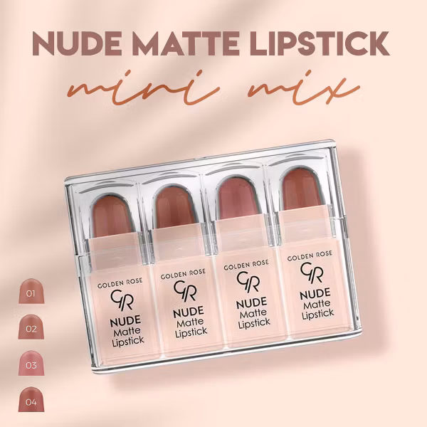 Golden Rose Nude Look Matte Lipstick Mini Mix