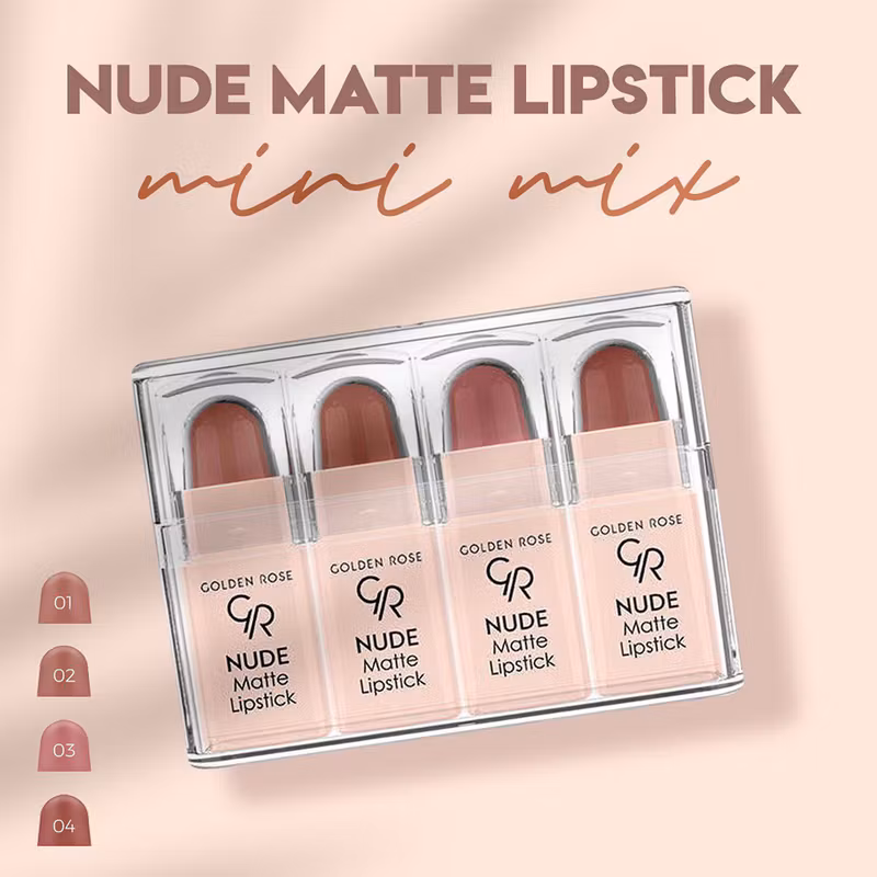 Golden Rose Nude Look Matte Lipstick Mini Mix