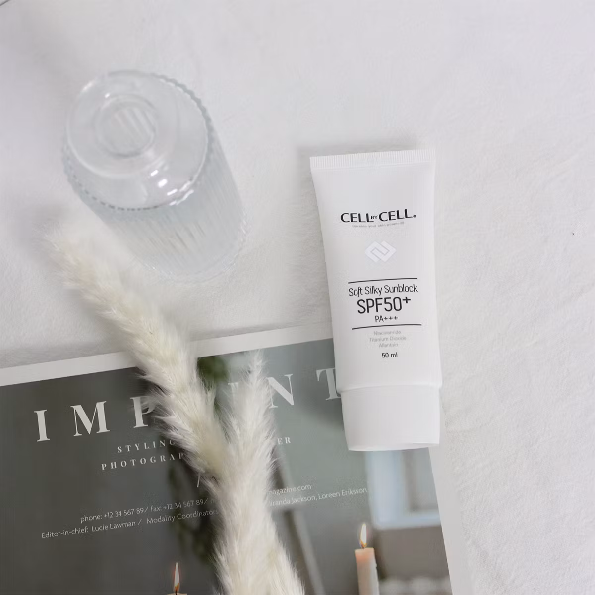 CELL BY CELL - SOFT SILKY SUN BLOCK, SPF50+ PA+++ / 50 ml.