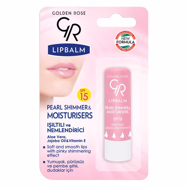 Golden Rose Lipbalm Pearl Shimmer & Moisturizers SPF 15