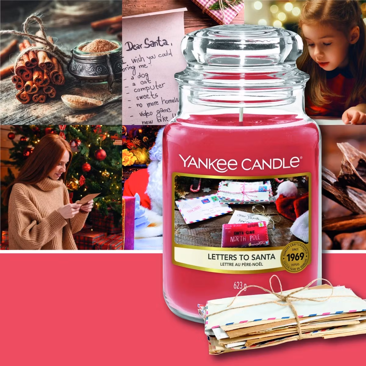 Yankee Candle Mediumburk Letters To Santa 411 g