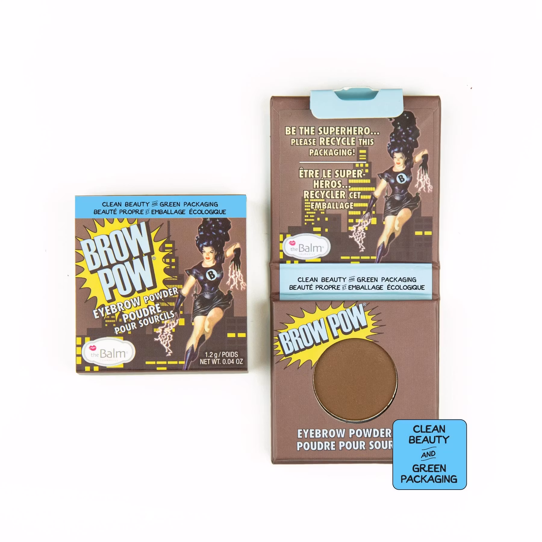 TheBalm Brow Pow Ögonbrynspuder Light Brown 1,2 g