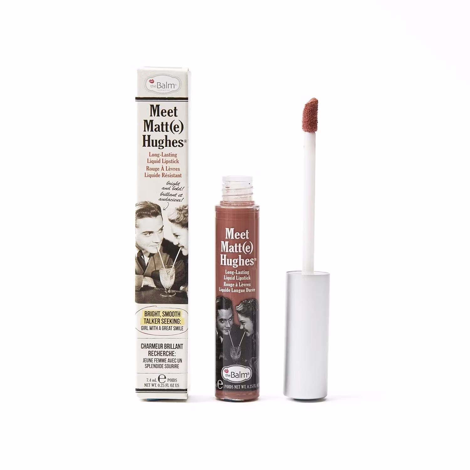 TheBalm Meet Matt(e) Hughes Long Lasting Liquid Läppstift Sincere Light Mauve 7.4 ml