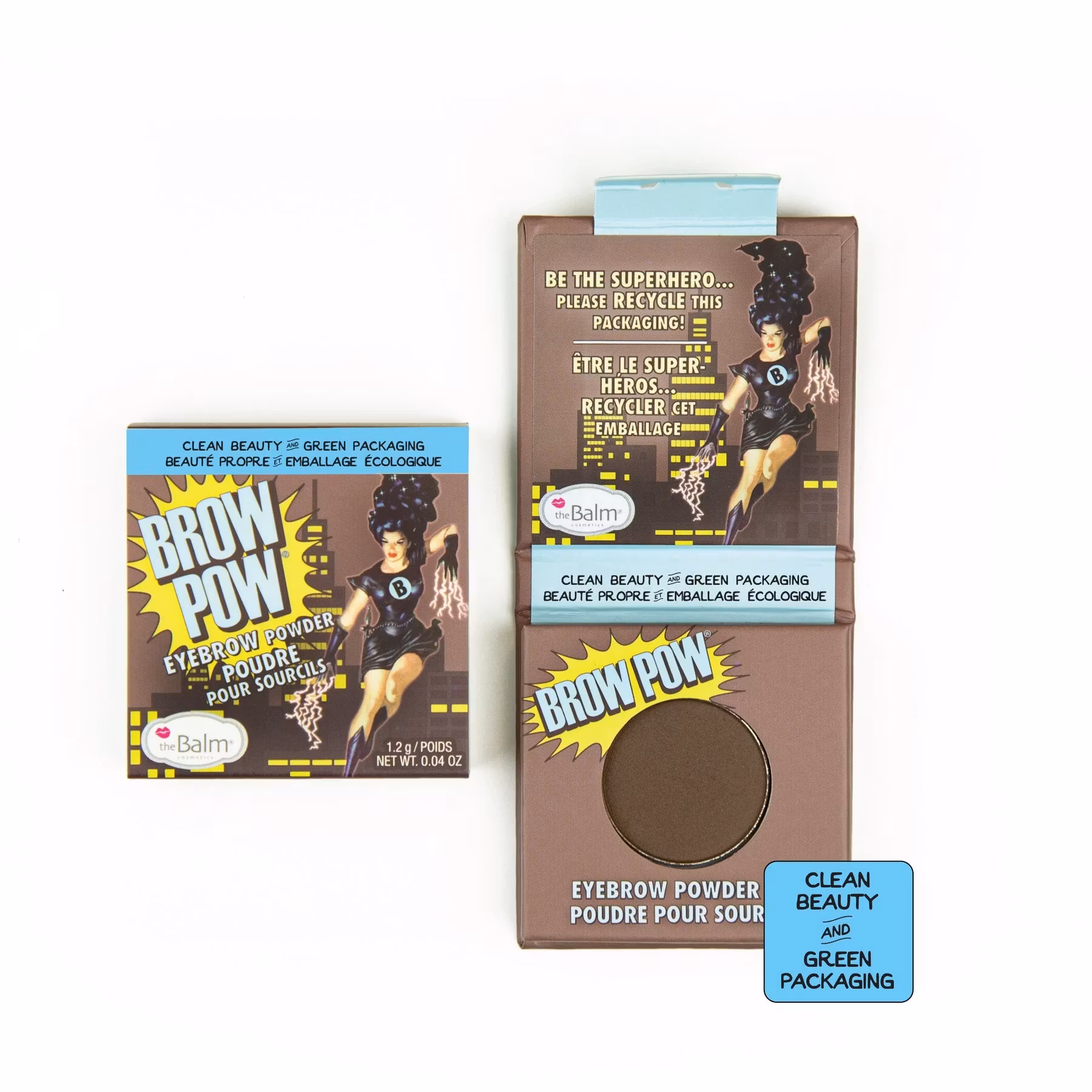 TheBalm Brow Pow Ögonbrynspuder Dark Brown 1,2 g