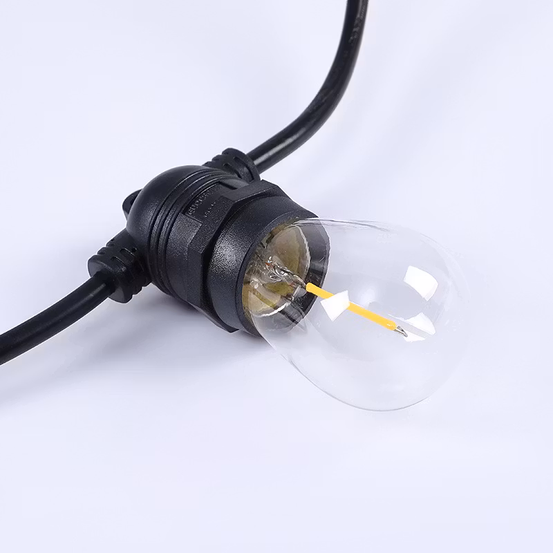 LY Sweden Premium outdoor string lights - outdoor lighting 15-100 meter with replaceable E27 LED bulbs