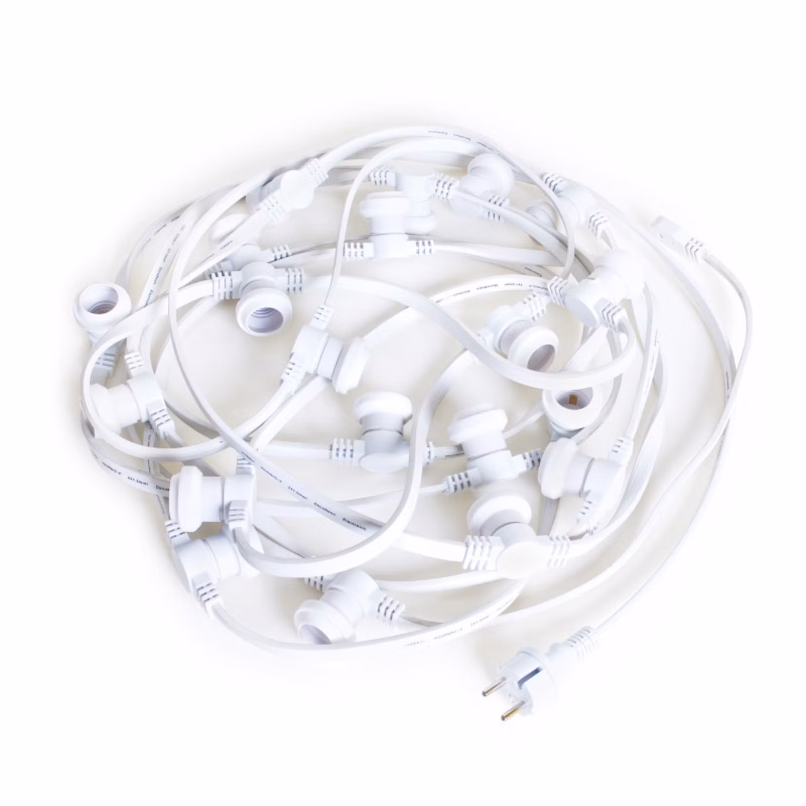 Witte lichtsnoeren complete set met vervangbare LED gloeilampen - 10 tot 50 meter