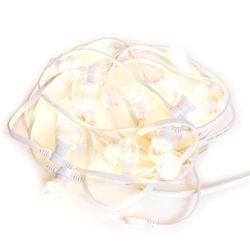 Vit Ljusslinga utomhus komplett set med utbytbara LED-glödlampor - 10 till 50 meter