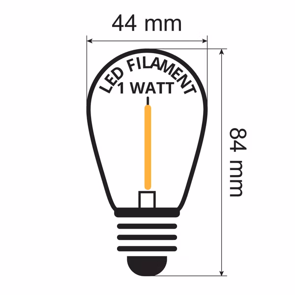 Lichtsnoeren complete set met vervangbare LED gloeilampen - 5 tot 100 meter