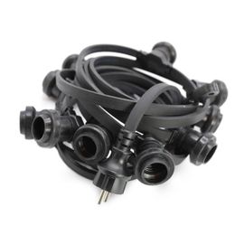 Party lyskæde udendørs flad kabel 20m - 50m med 20-100 stk udskiftelige LED-glødepærer i 5 forskellige farver