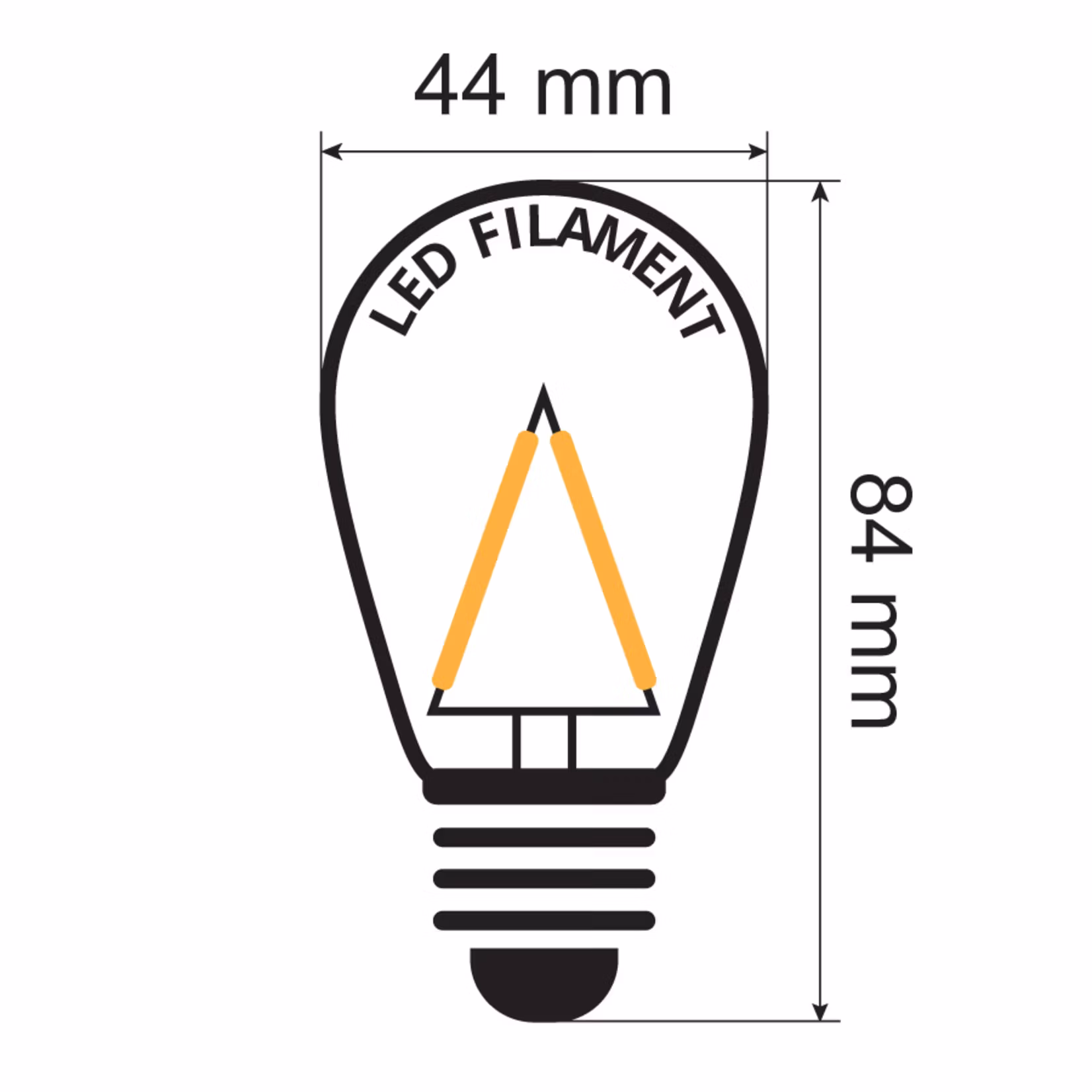 30-pakke Dimbare E27 Varmhvite LED-pærer 4 watt - Energiklasse A+