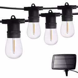 Kraftfull ljusslinga med solpanel 10-20 m med 10-30 utbytbara ledlampor - solcellsbelysning