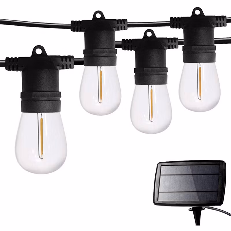 LY Sweden Premium Lichterkette mit Solar-Panel 10-20 m mit 10-30 wechselbaren LED-Lampen - Solare Energiebeleuchtung