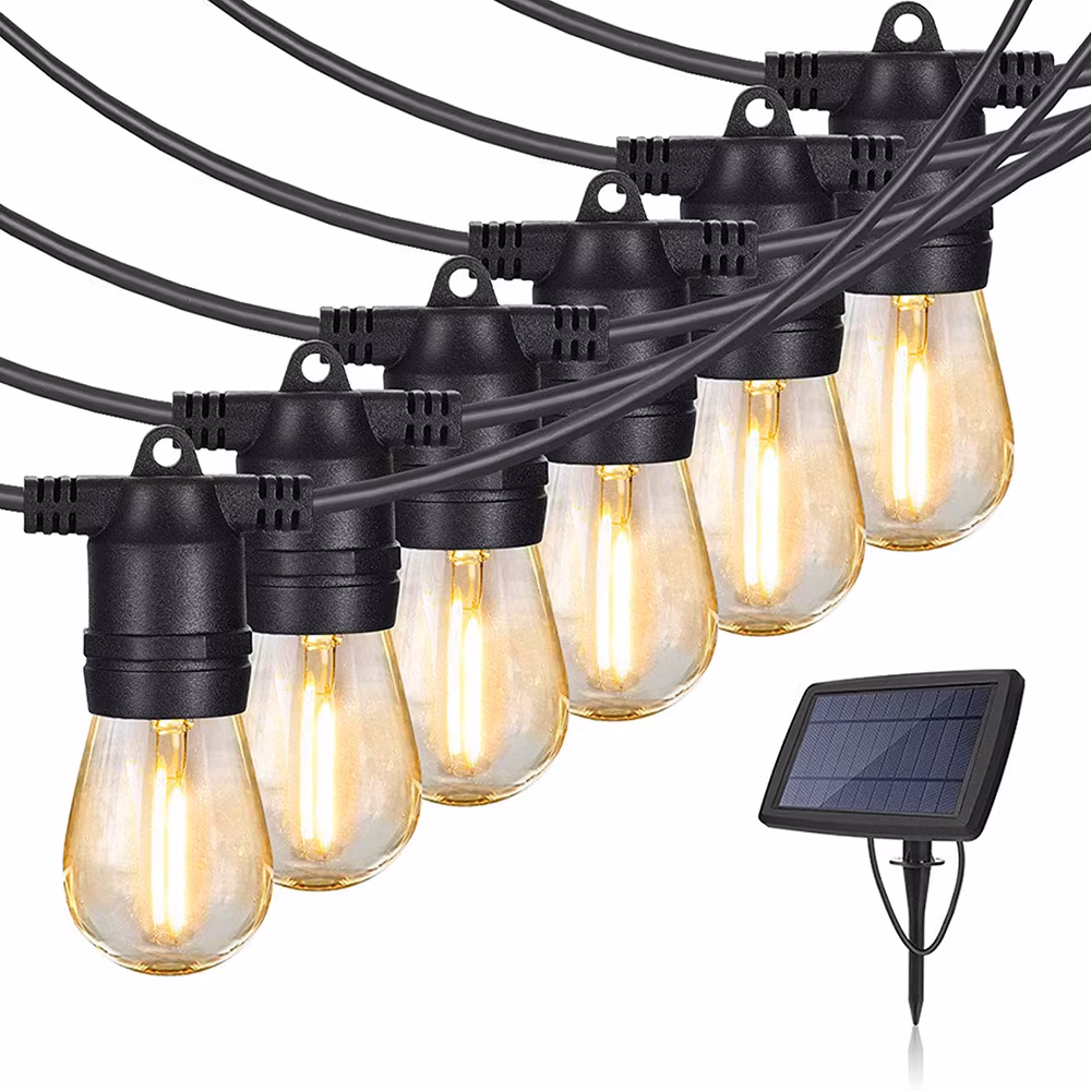 LY Sweden Premium Lichterkette mit Solar-Panel 10-20 m mit 10-30 wechselbaren LED-Lampen - Solare Energiebeleuchtung