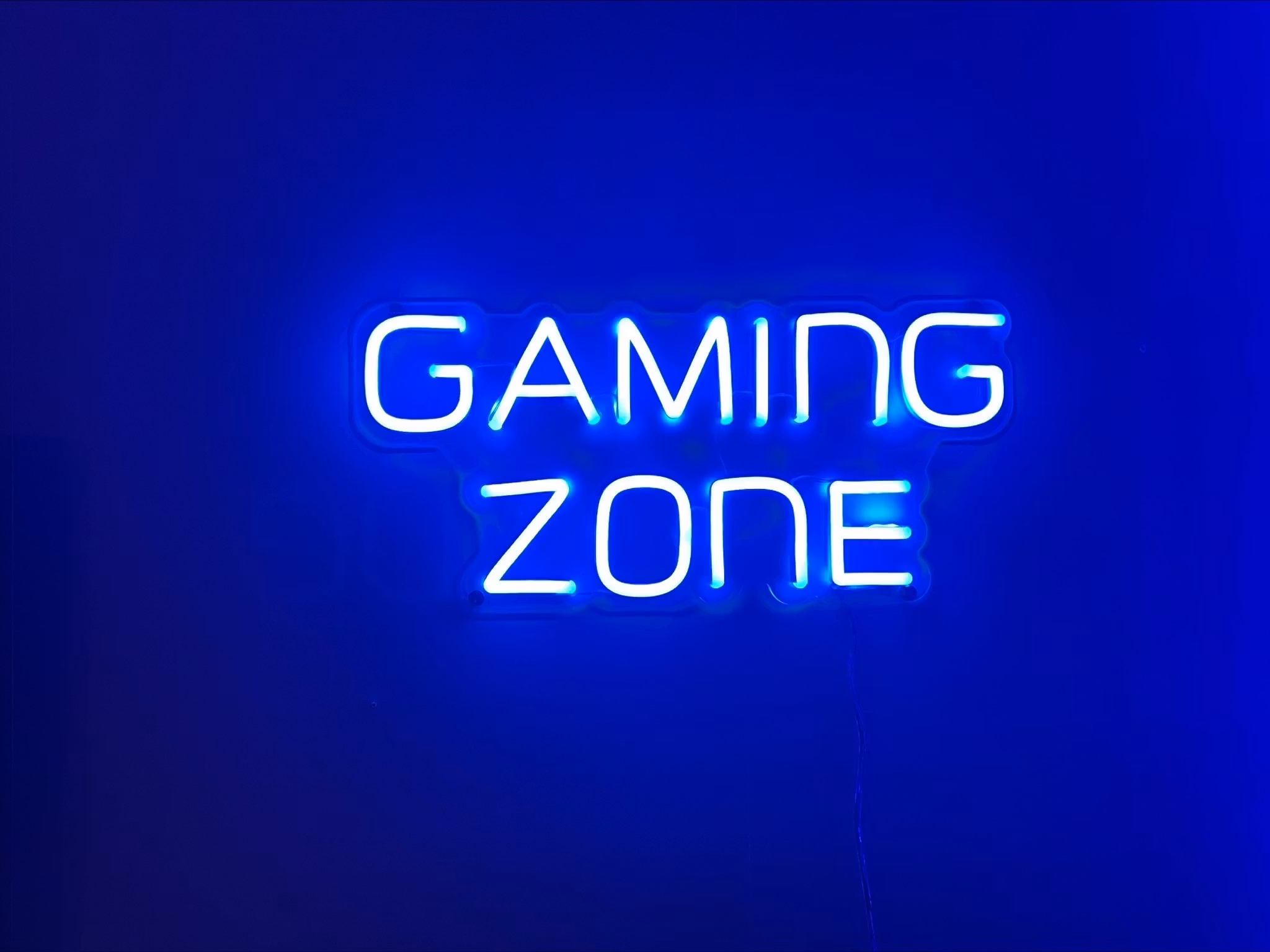 Neonowy napis LED Gaming Zone - 50x23 cm - Pełne RGB z dotykowym pilotem