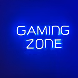 Neon LED-skilt Gaming Zone - 50x23 cm - Full RGB med touch fjernkontroll