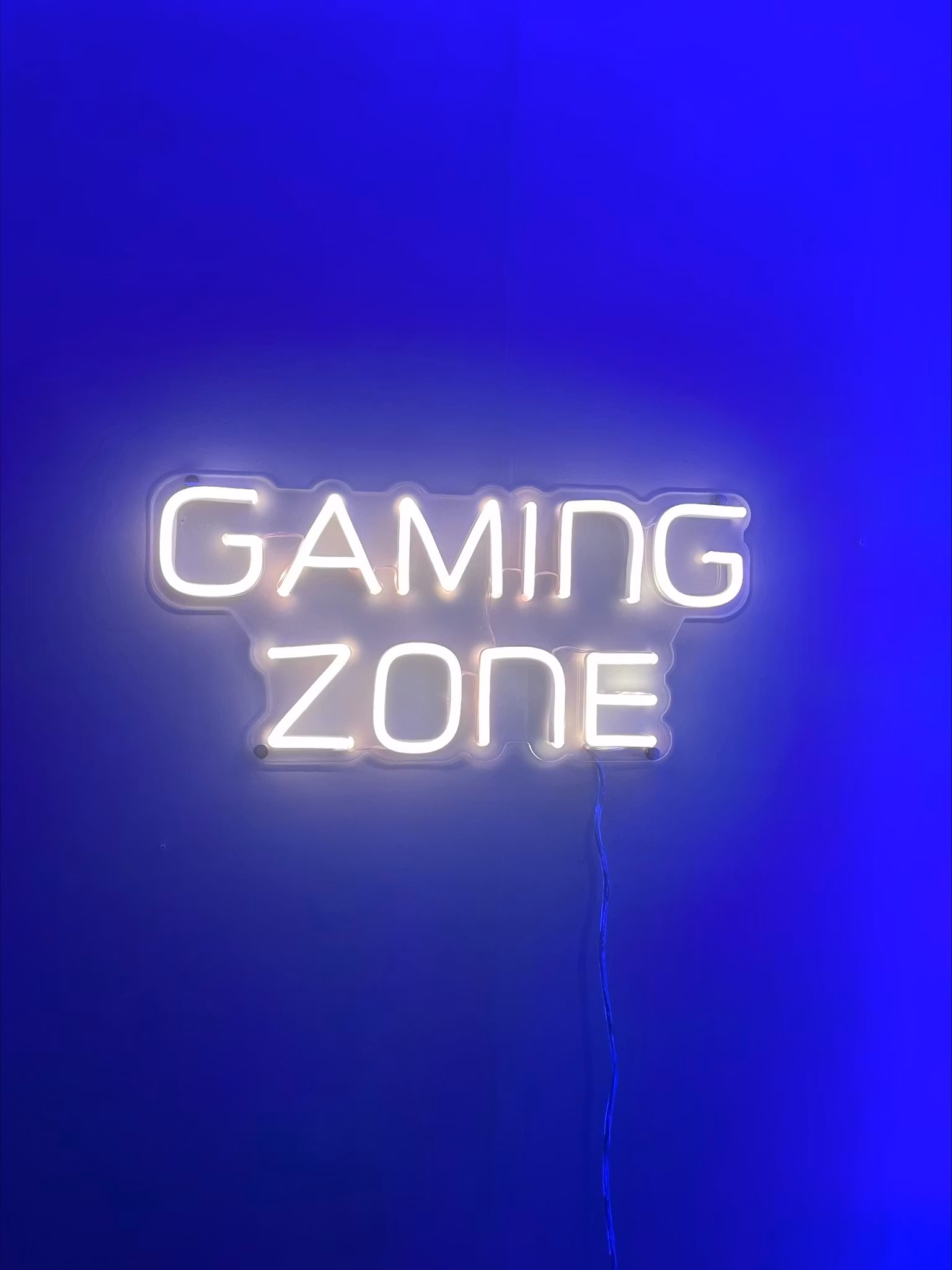 Neonowy napis LED Gaming Zone - 50x23 cm - Pełne RGB z dotykowym pilotem