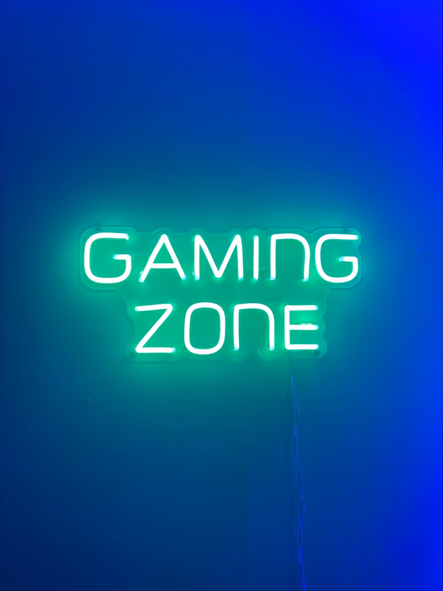 Neonowy napis LED Gaming Zone - 50x23 cm - Pełne RGB z dotykowym pilotem