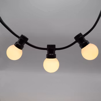 Guirnalda de luces exteriores con luces fijas - Blanco lechoso - 10m o 25m - expandibles