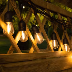 Solar string lights outdoor 10 meters with 20 hanging sockets - 3W