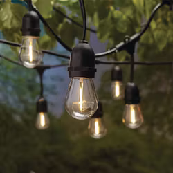 Solar string lights outdoor 10 meters with 20 hanging sockets - 3W