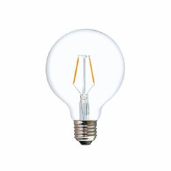 LED-lampa G80 dimbar klar 2W 2200K E27