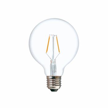 Lampadina LED G80 dimmerabile chiara 2W 2200K E27