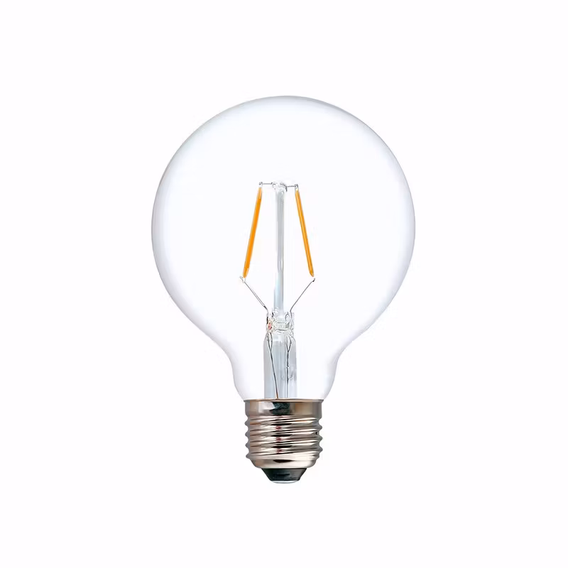 Lampadina LED G80 dimmerabile chiara 2W 2200K E27