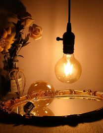 LED-lampe G80 Amber dæmpbar Glas 2W 2200K E27