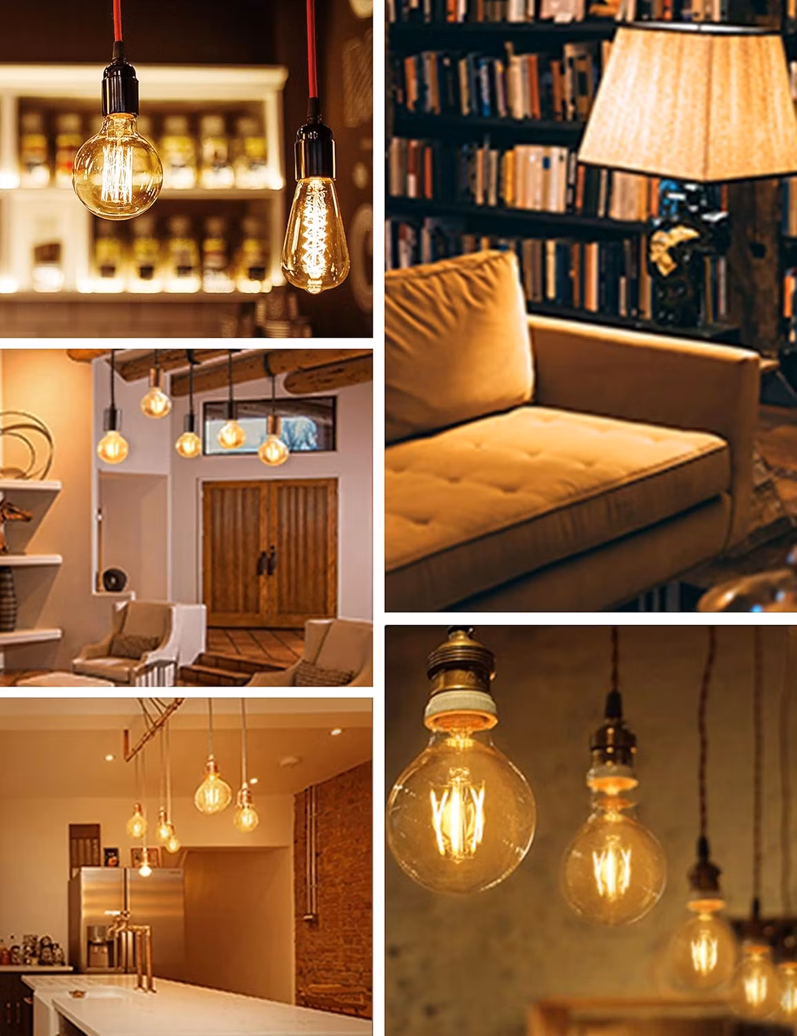 LED-lamp G80 Amber dimbaar Glas 2W 2200K E27